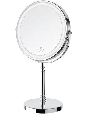 Vanity Mirror with 360° Rotation - Silver